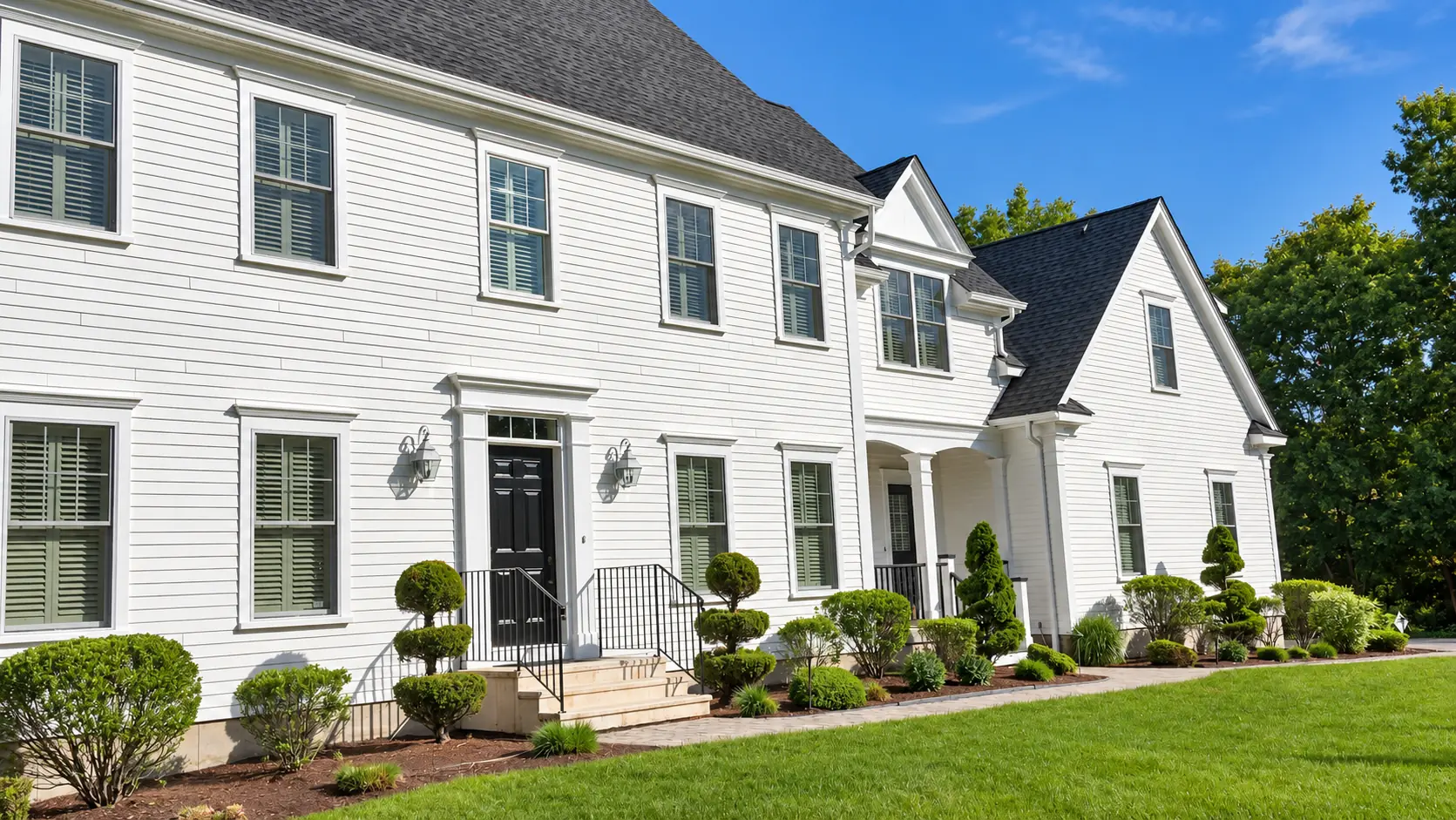 Completed residential exterior painting