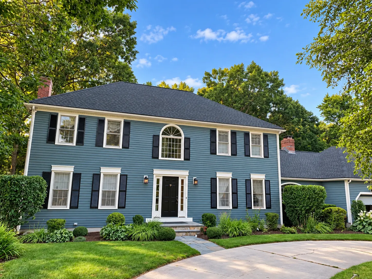 Completed residential exterior painting project