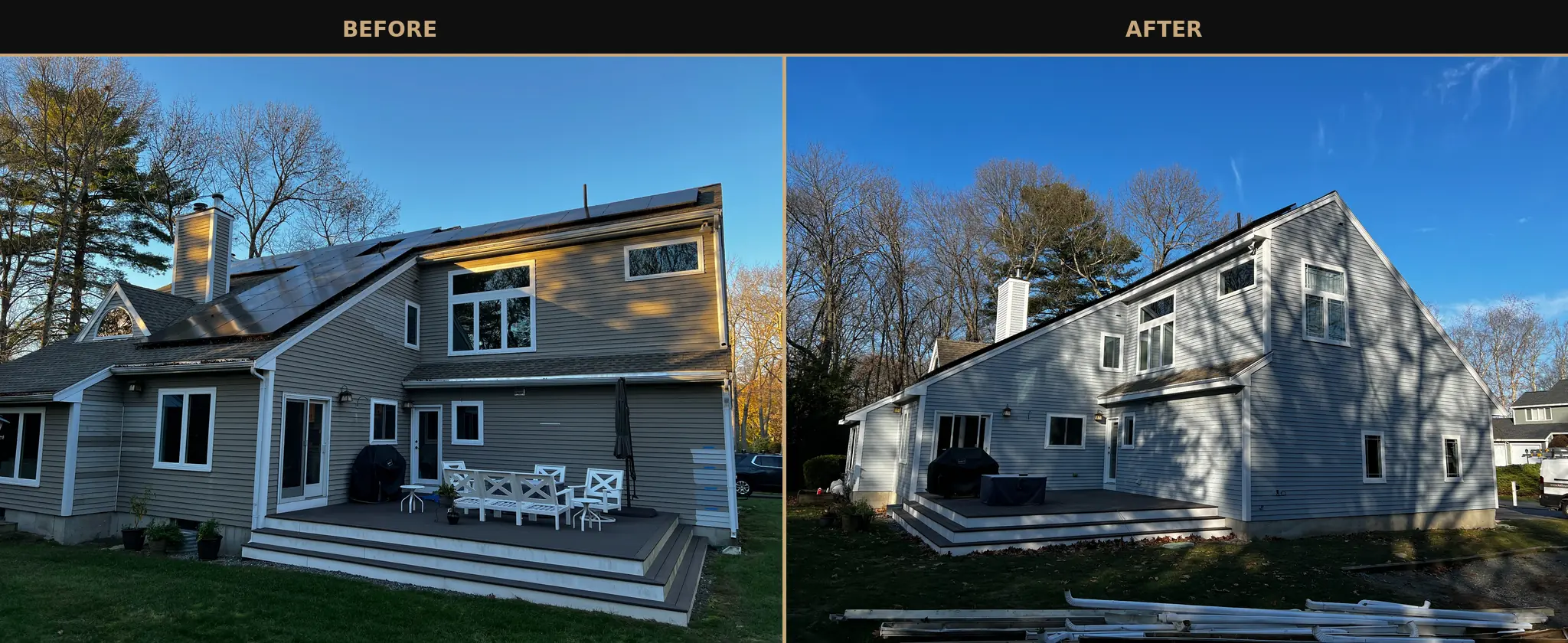 House exterior painting before and after